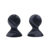 Sportsheets Velvet Noir Silicone Nipple Suckers Set of 2 in Grey with Marbled Pattern Nipple Suckers